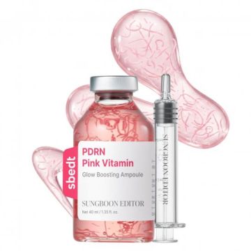 Хидратираща ампула с PDRN за сияйна и еластична кожа SUNGBOON EDITOR Pink PDRN Glow Boosting Ampoule 40 ml