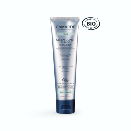 Нежен ексфолиращ гел за лице за мъже Gamarde Ultra Soft Facial Exfoliating Gel BIO 100 g