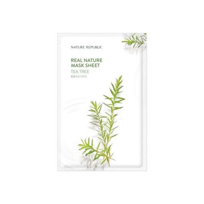 Текстилна маска за лице с чаено дърво Nature Republic Real Nature Sheet Mask Tea Tree 23ml