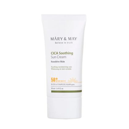 Успокояващ слънцезащитен крем с центела Mary & May Cica Soothing Protection Cream SPF50+ 50ml