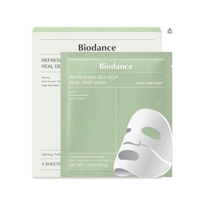 Успокояваща хидрогелна маска с морски водорасли за проблемна кожа Biodance Refreshing Sea Kelp Real Deep Mask  34 g