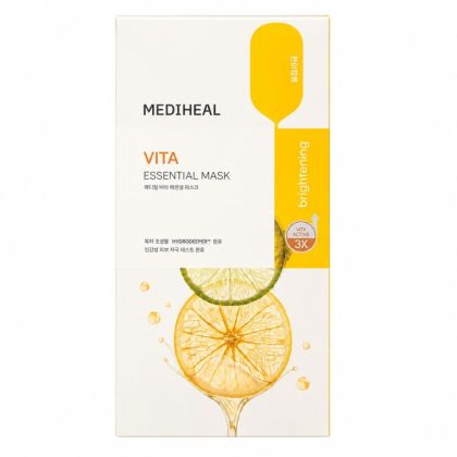 Озаряваща маска за лице с витамини  MEDIHEAL Vita Essential Mask 24 ml