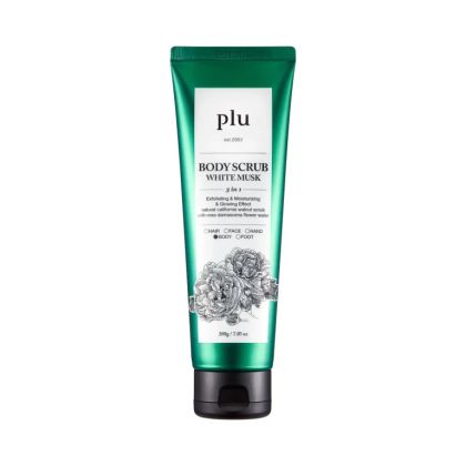 Ексфолиант за тяло за мека и гладка кожа с аромат на бял мускус PLU Body Scrub White Musk 200 g