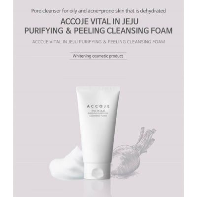 Почистваща пяна ACCOJE Vital in Jeju Purifying Peeling Cleansing Foam -150 ml.