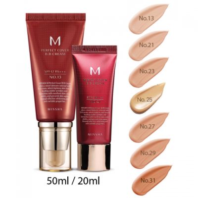 Missha M Perfect Cover BB Cream No.20 Cool Beige 20ml