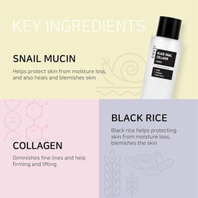 Подхранващ тонер Coxir Black Snail Collagen Toner 150ml