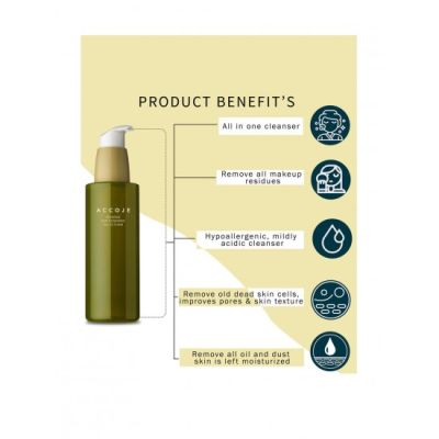  Иновативен почистващ гел ACCOJE Reviving Dust Cleansing Gel to Foam 180ml