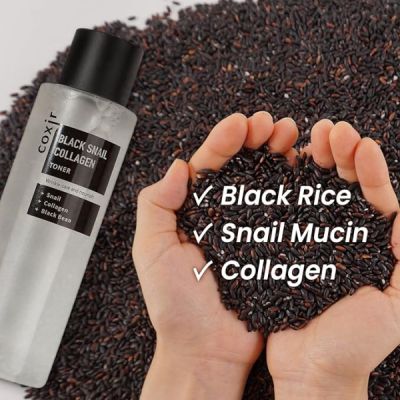 Подхранващ тонер Coxir Black Snail Collagen Toner 150ml