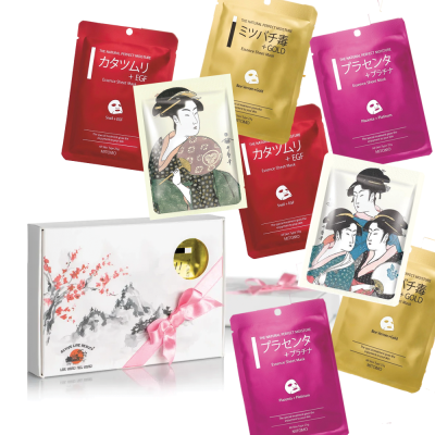 Комплект маски за лице Mitomo Anti-age ESSENCE Selection “Beauty Secrets from Japan“