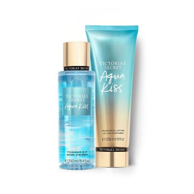 Подаръчен комплект Victoria's Secret Aqua Kiss – Body Mist 250 ml + Body Lotion 236 ml