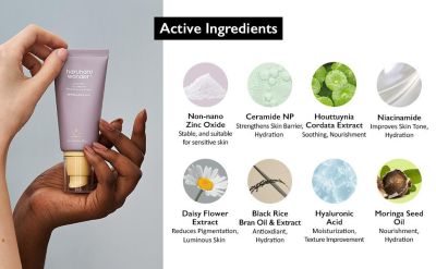 Слънцезащитен крем с черен ориз Haruharu Wonder Black Rice Pure Mineral Relief Daily Sunscreen SPF50+ PA++++ 50ml