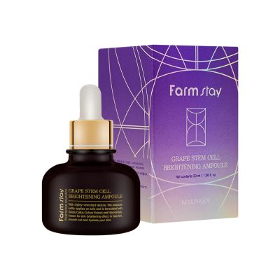 Ампула за лице с гроздови стволови клетки Farmstay Grape Stem Cell Whitening Ampoule 30ml