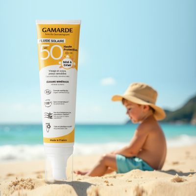 Био слънцезащитен крем SPF 50 за бебета и деца Gamarde 100ml