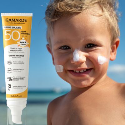 Био слънцезащитен крем SPF 50 за бебета и деца Gamarde 100ml