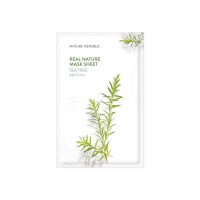 Текстилна маска за лице с чаено дърво Nature Republic Real Nature Sheet Mask Tea Tree 23ml