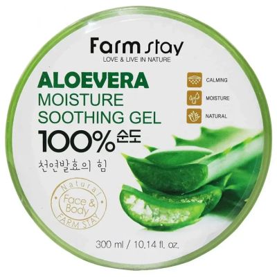 Успокояващ хидратиращ гел с алое вера Farmstay Moisture Soothing Gel Aloe Vera 300ml