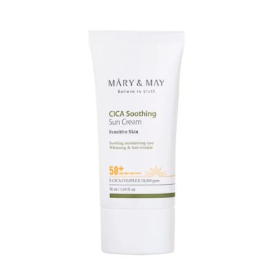 Успокояващ слънцезащитен крем с центела Mary & May Cica Soothing Protection Cream SPF50+ 50ml