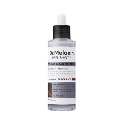 Ексфолираща ампула с черен ориз Dr.Melaxin Peel Shot Exfoliant Black Rice Ampoule 80 ml