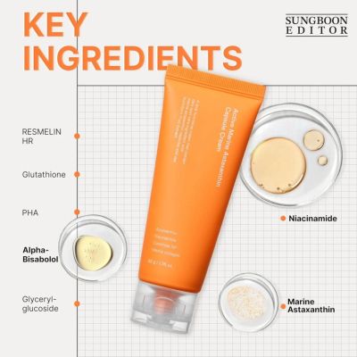 Изсветляващ крем за лице SUNGBOON EDITOR Active Marine Astaxanthin Capsule Cream 50 ml