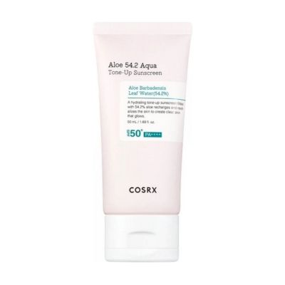 Хидратиращ тониращ слънцезащитен крем с алое  COSRX Aloe 54.2 Aqua Tone-Up Sunscreen SPF50+ PA++++ 50 ml