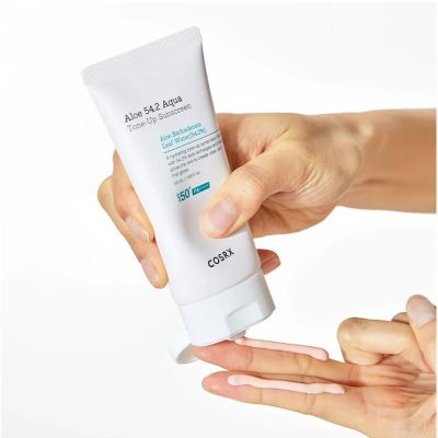 Хидратиращ тониращ слънцезащитен крем с алое  COSRX Aloe 54.2 Aqua Tone-Up Sunscreen SPF50+ PA++++ 50 ml