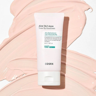 Хидратиращ тониращ слънцезащитен крем с алое  COSRX Aloe 54.2 Aqua Tone-Up Sunscreen SPF50+ PA++++ 50 ml