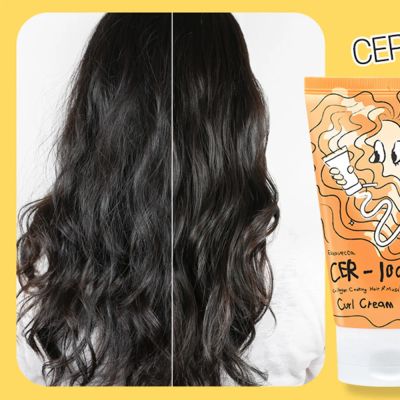 Оформящ крем за дефинирани, меки и еластични къдрици Elizavecca CER-100 Collagen Coating Hair A+ Muscle Curl Cream 120 ml
