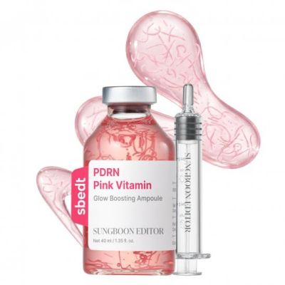 Хидратираща ампула с PDRN за сияйна и еластична кожа SUNGBOON EDITOR Pink PDRN Glow Boosting Ampoule 40 ml