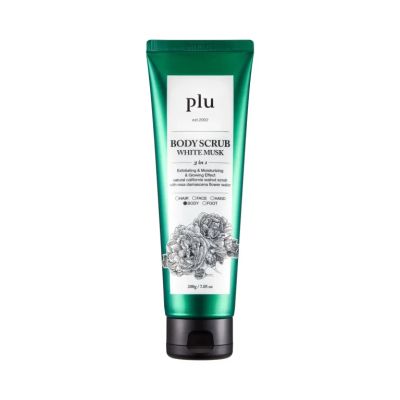 Ексфолиант за тяло за мека и гладка кожа с аромат на бял мускус PLU Body Scrub White Musk 200 g